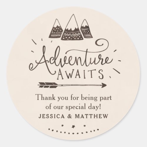 Rustic Adventure Themed Baby Shower Stickers