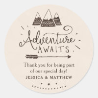 Rustic Adventure Themed Baby Shower Stickers