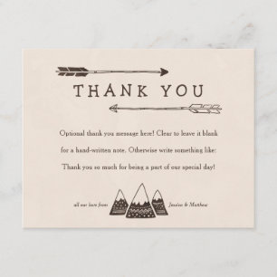 Rustic Adventure Themed Thank You Cards for Shower