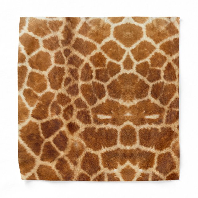 rustic african fashion safari animal giraffe print bandana (Front)
