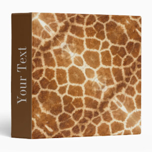 rustic african fashion safari animal giraffe print binder