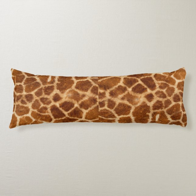 rustic african fashion safari animal giraffe print body pillow (Front)