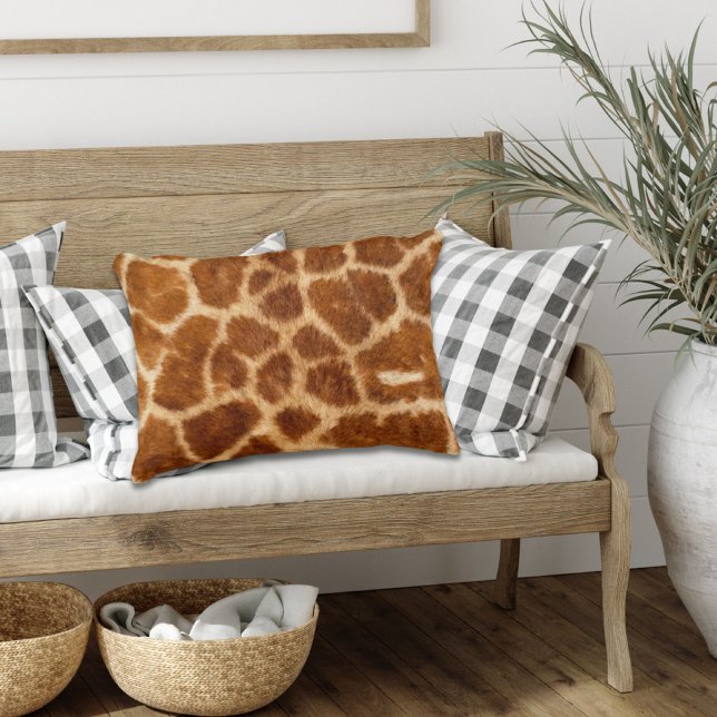 rustic african fashion safari animal giraffe print decorative pillow (Creator Uploaded)