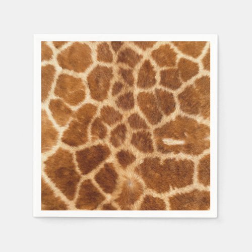 rustic african fashion safari animal giraffe print paper napkins