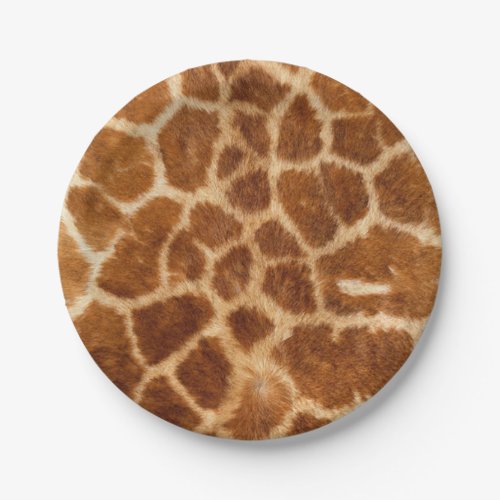 rustic african fashion safari animal giraffe print paper plates