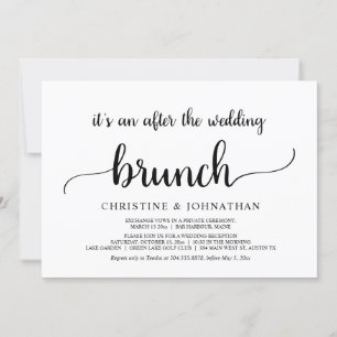 Rustic After the Wedding Elopement Brunch Invitation