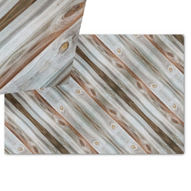Rustic Aged Wood Brown and Gray Tissue Paper (Creator Uploaded)