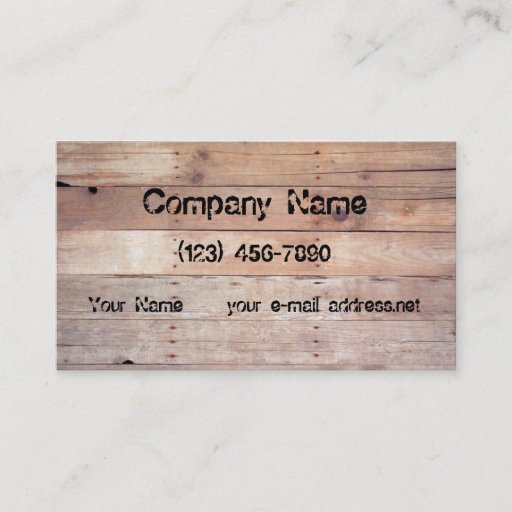 Customizable Aged Planks Business Card Template