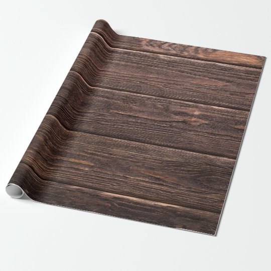 Rustic Aged Wood Planks Wrapping Paper | Zazzle.com