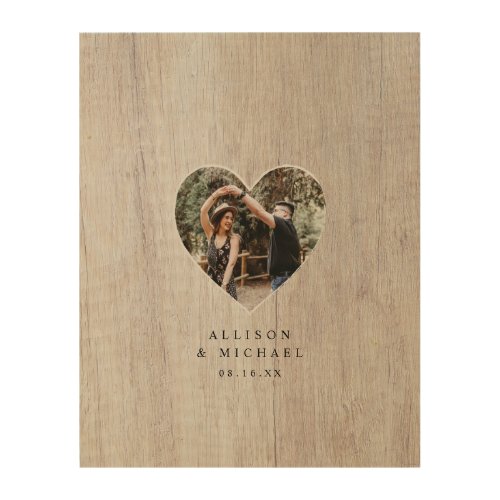 Rustic Alternative Guest Book Photo Signing Board Wood Wall Art