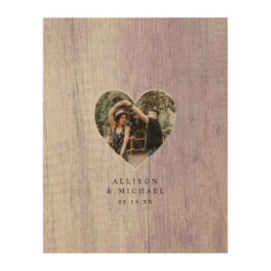 Rustic Alternative Guest Book Photo Signing Board Wood Wall Art