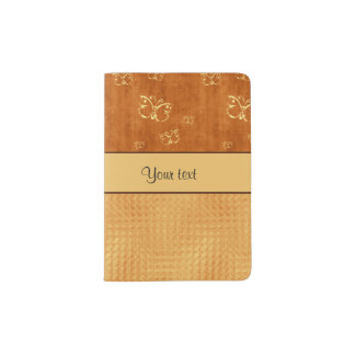 Rustic Amber & Butterflies Passport Holder