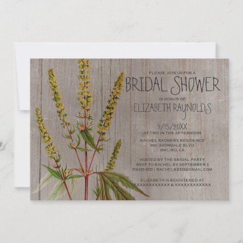 Rustic Ambrosia Bridal Shower Invitations