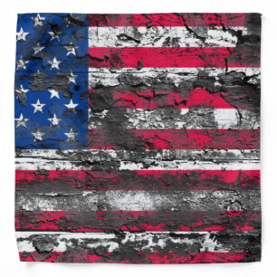 Rustic American Flag Bandana