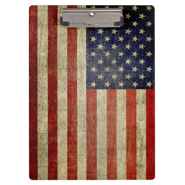 Rustic American Flag Clipboard (Front)