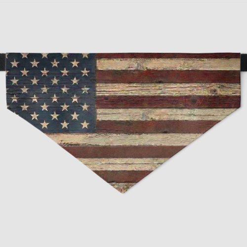 Rustic American Flag Dog Bandana Pet Bandana Collar