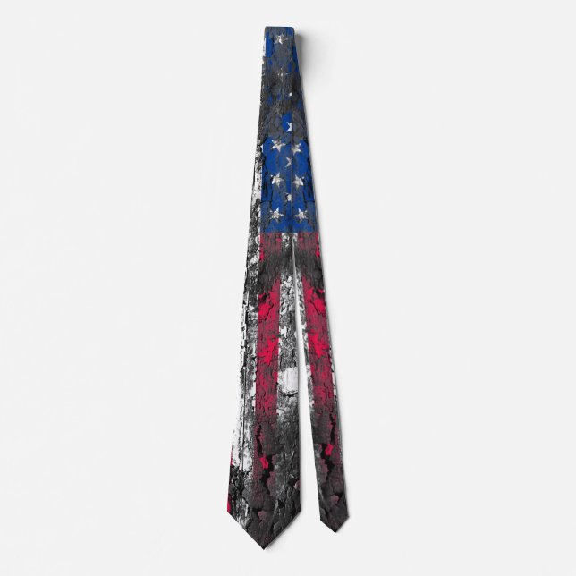 Rustic American Flag Neck Tie (Front)