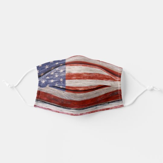 Rustic American Flag. Patriotic Cloth Face Mask | Zazzle.com