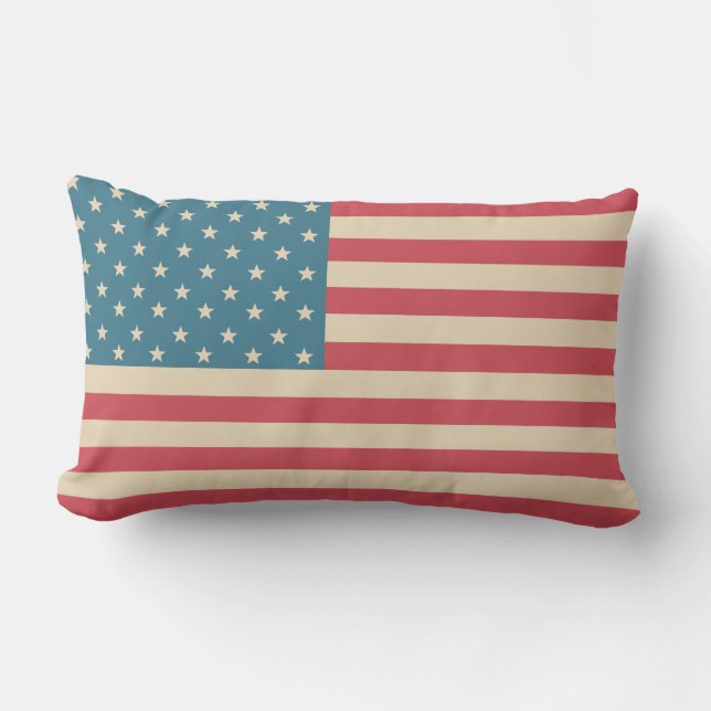 Rustic American Flag Pillow (Front)