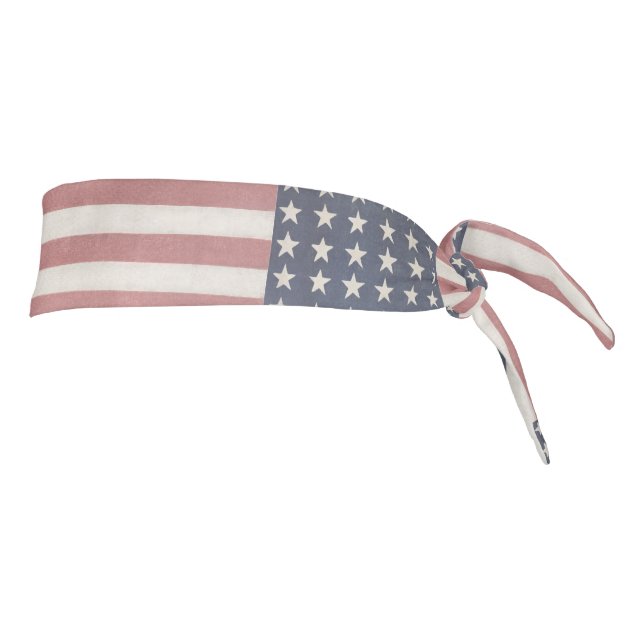 Rustic American Flag Tie Headband (Rotate 90)