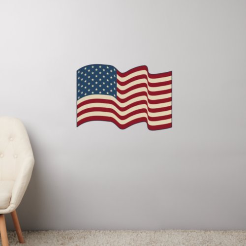 Rustic American Flag Wall Decor  Wall Decal