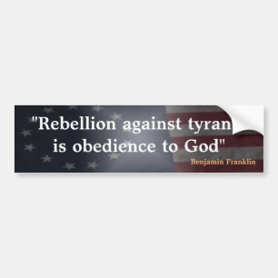 Rustic American Flag With Benjamin Franklin quote Bumper Sticker