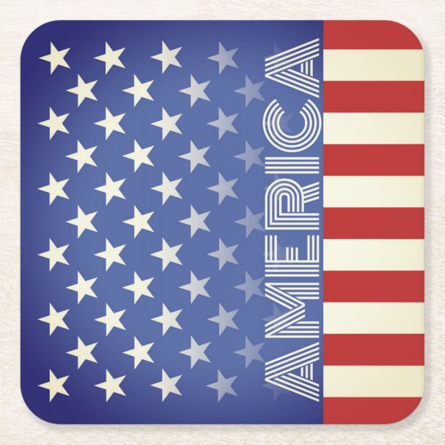 Rustic American themed coasters (Front)