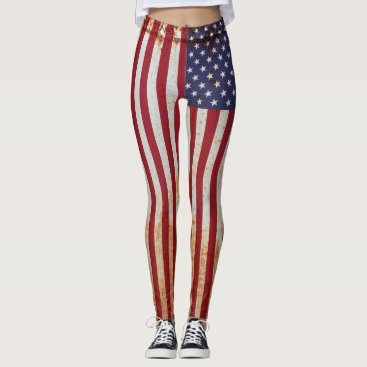 Rustic American USA Flag Leggings Rustic American USA Flag Leggings
