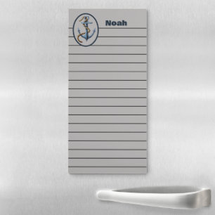 Rustic Anchor Icon Magnetic Notepad