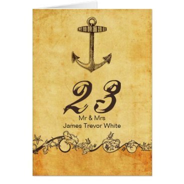 rustic anchor nautical wedding table numbers