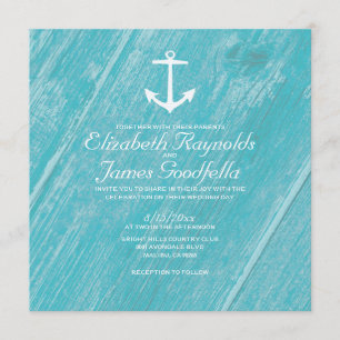 Rustic Anchor Wedding Invitations