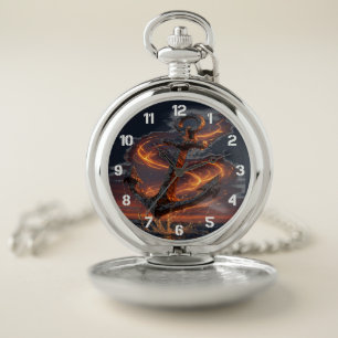 Rustic Anchor with Fire Light – Nautical Sea Lover Pocket Watch
