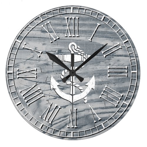 Rustic Anchor Your Color Finish Large Clock