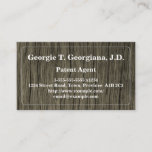 [ Thumbnail: Rustic and Conservative Patent Agent Business Card ]