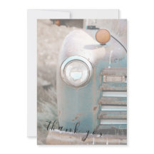 Rustic And Country Pickup Flat Thank You Card