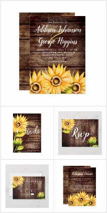 Rustic and Country Sunflower Wedding