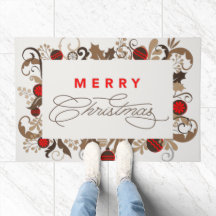 Rustic And Elegant Taupe Farmhouse Merry Christmas