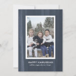 Rustic and Modern Blue Watercolor Hanukkah Holiday Card<br><div class="desc">This rustic,  yet modern Happy Hanukkah card featuring a deep blue watercolor background is a gorgeous way to celebrate the festival of lights. Look for coordinating products from Parcel Studios.</div>