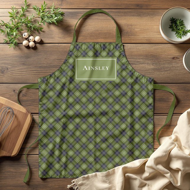 Rustic and Modern Classic Plaid Christmas Apron (Creator Uploaded)