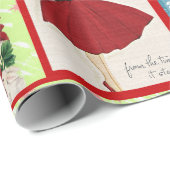Rustic and Retro Advent Calendar Wrapping Paper (Roll Corner)