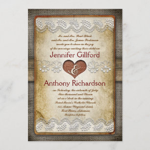 rustic and vintage wedding invitations