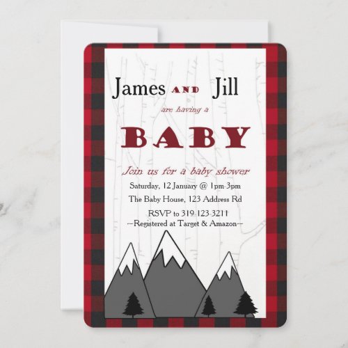 Rustic and Wild Baby Shower Invite