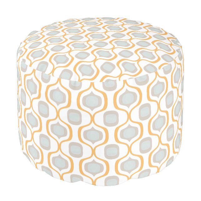 Rustic Angles: Farmhouse Geometric Shades Pouf (Angled Front)