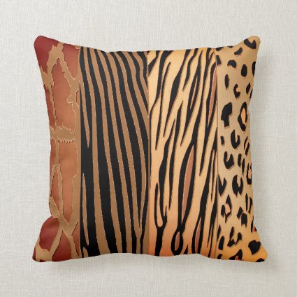 Rustic Animal  Printed Zebra Stripe Pillow