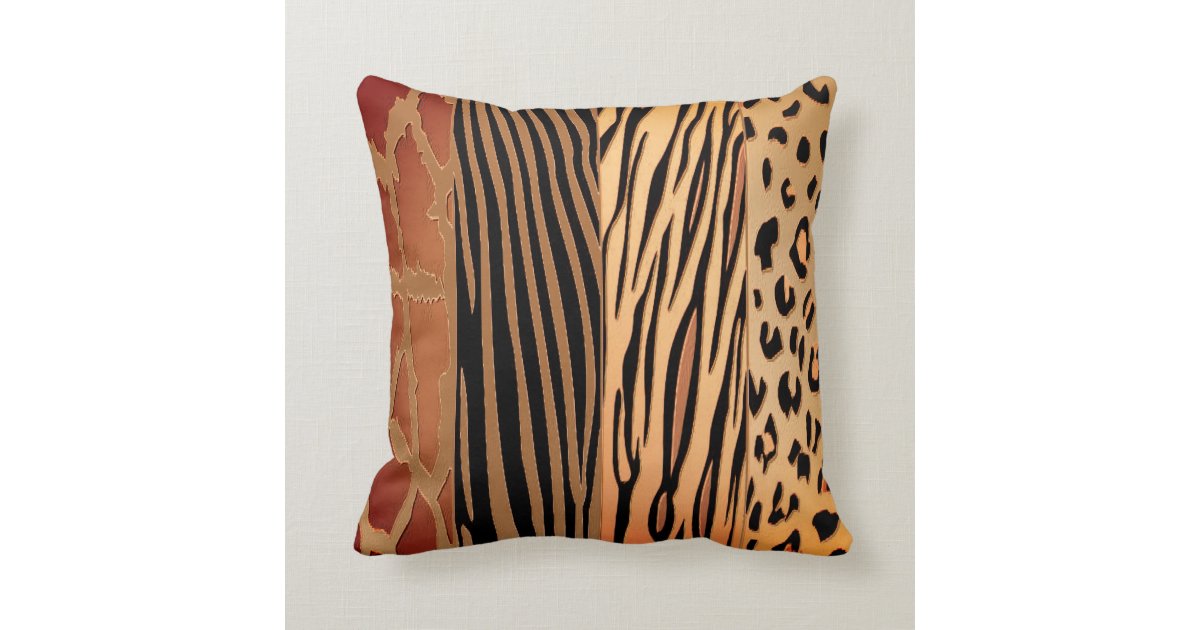 Rustic Animal Printed Zebra Stripe Pillow | Zazzle.com