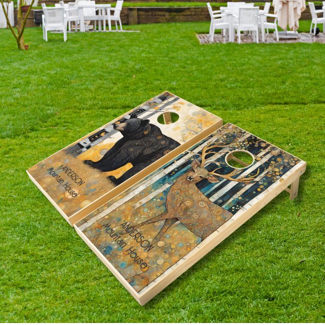 Rustic Animals Bear Deer Cornhole Set (Creator Uploaded)