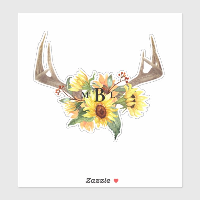 Rustic Anters Monogram Large Sticker (Sheet)