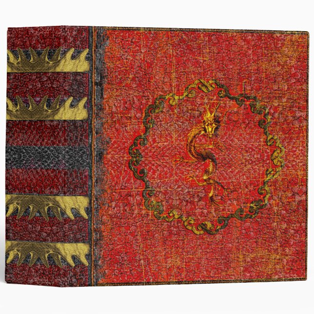 Rustic Antique Ancient Renaissance Tome 3 Ring Binder (Front/Spine)
