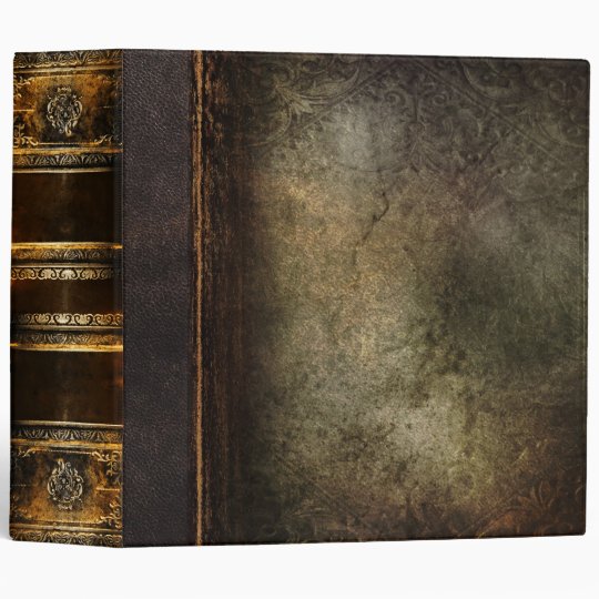 Rustic Antique Ancient Tome Faux Leather 3 Ring Binder | Zazzle.com