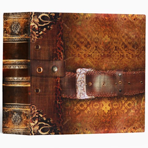 Rustic Antique Ancient Tome Faux Leather Binder